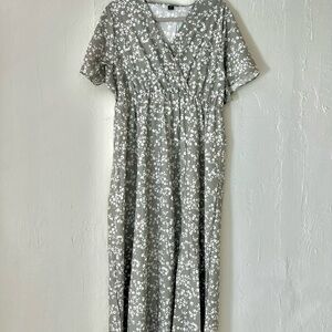 Floral Gray Dress